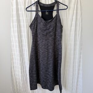 Mondetta Grey Space-Dye Racerback Midi Dress